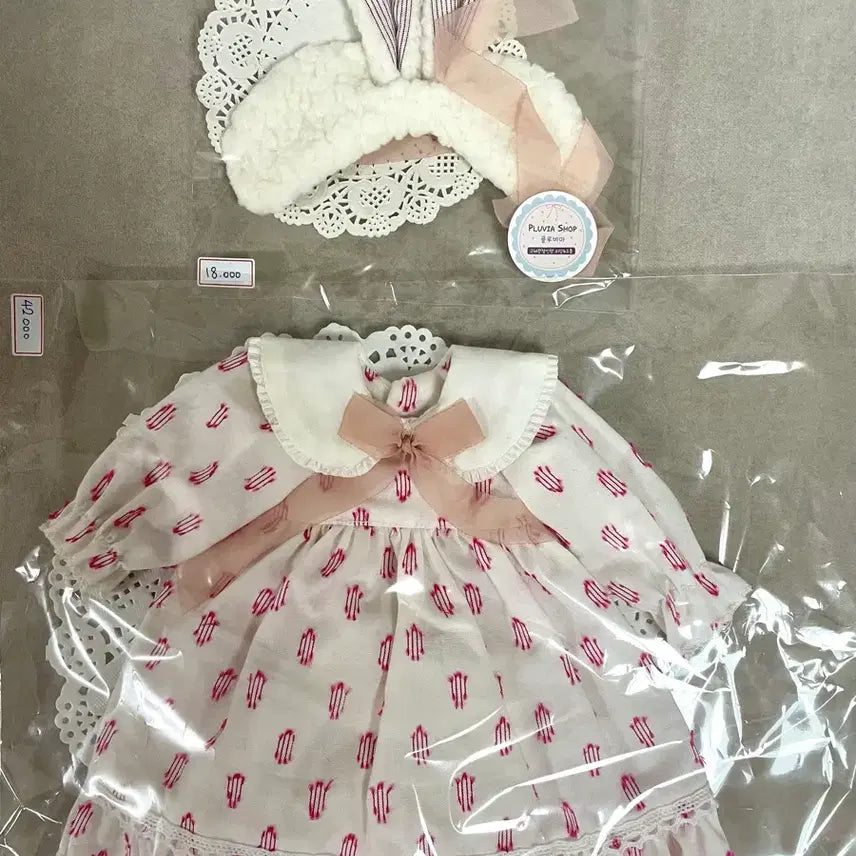[BUNJANG] Flubia Shop MSD One-Piece Dress + Bunny Headband Set / 플루비아샵 msd 원피스 + 토끼 머리띠 세트
