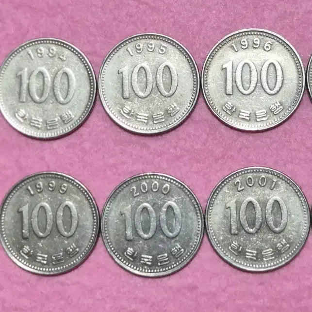[BUNJANG] 100 Won Coin Set (1993-2002) / 100원 동전 세트 (1993-2002)