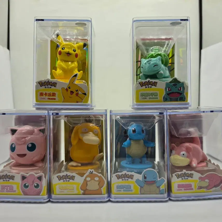 [BUNJANG] Pokemon Figure Set (Pikachu, Bulbasaur, Jigglypuff, Psyduck, Squirtle, Drowzee) / 포켓몬스터 피규어 (피카츄/이상해씨/푸린/고라파덕/꼬부기/슬리퍼)