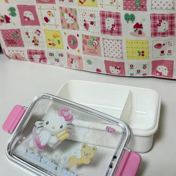 [BUNJANG] Vintage Kitty Angel Lunch Box Accessory Case / 특가중)고전키티 엔젤도시락소품함