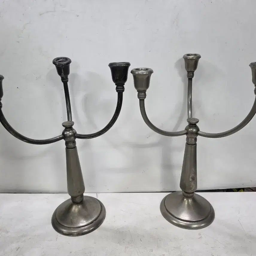[BUNJANG] Large 3-Arm Candelabra Set - Antique Style / 3구 촛대 셋트/촛대