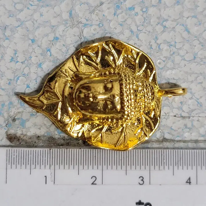 [BUNJANG] Antique Gilded Bronze Buddha Head (Buldul) / ㅎ183.금동불두.불교.해탈.부처님.호신불.괴불.불상.관세음.비로자나불.금화.은화