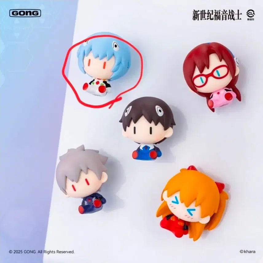[BUNJANG] Pop Mart Evangelion Rei Mini Figure Refrigerator Magnet / 에반게리온 팝마트 GONG 미니 피규어 냉장고 자석 레이