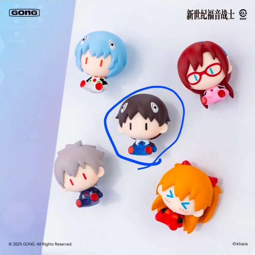 [BUNJANG] Pop Mart Evangelion Shinji Mini Figure Refrigerator Magnet / 에반게리온 팝마트 GONG 미니 피규어 냉장고 자석 신지