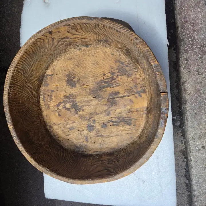 [BUNJANG] Antique Pine Wooden Hamji Bowl / 옛날  오래된 나무  함지