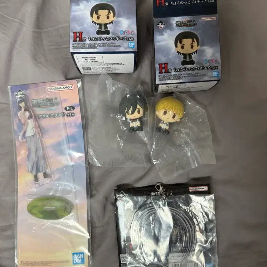 [BUNJANG] Attack on Titan Ichiban Kuji E, F, H Prize Chokonokko Bundle Set / 진격의 거인 제일복권 E상 F상 H상 초코노코 일괄