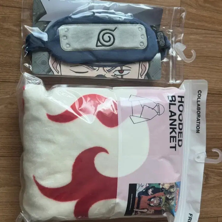 [BUNJANG] SPAIO Naruto Hokage Blanket Bundle Set Leaf Circle Sleep Mask / [직거래네고,미개봉,일괄] 스파오 나루토 호카게 담요, 나뭇잎 서클렛 수면안대