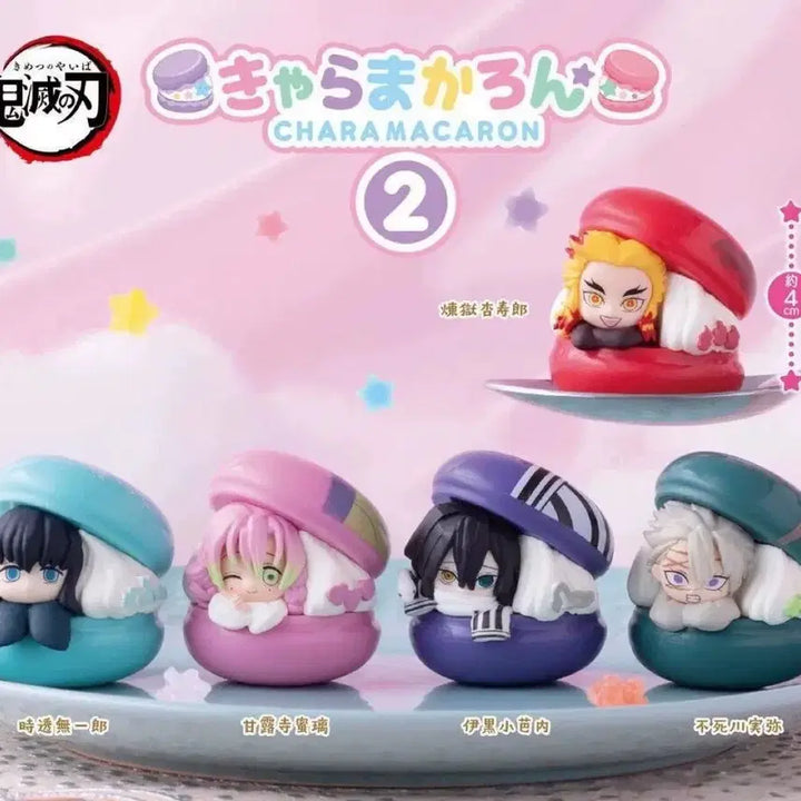 [BUNJANG] Demon Slayer Macaron Figure Gacha Set (Sealed) / [가챠] 귀멸의칼날 마카롱 피규어 가챠 미개봉 일괄 정리