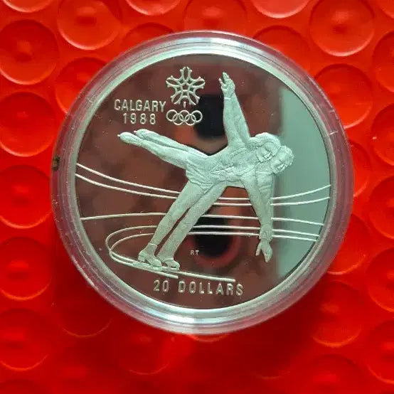 [BUNJANG] 1988 Calgary Winter Olympics Proof 1 oz Silver Commemorative Coin / 1988년 캐나다 캘거리 동계올림픽 프루프 1온스 기념은화