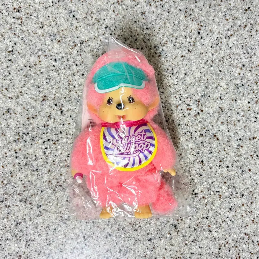 [BUNJANG] Monchhichi Sweet Roll Pop Pink Keychain / 몬치치 스위트롤리팝 핑크 키링 키체인