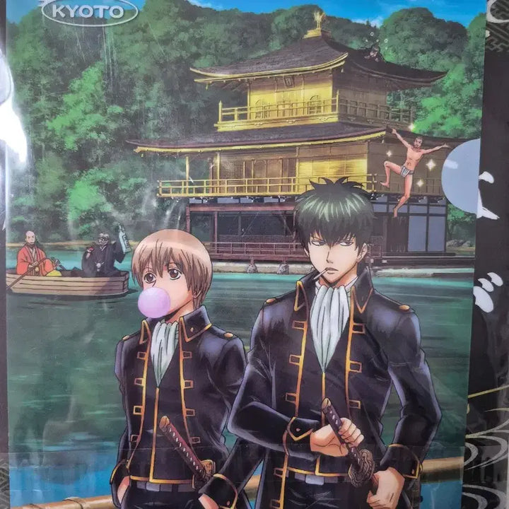 [BUNJANG] Gintama L-File Holder Clear File Set: Sougo &amp; Hijikata / 은혼 L자파일 L홀더 클리어파일 소고 히지카타