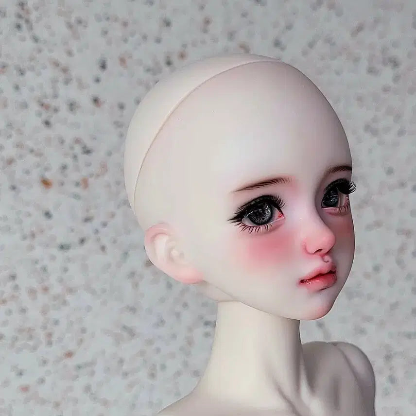 [BUNJANG] MSD Size Ball-Jointed Doll Head (Nansing Type) - Unspecified Skin Tone / 풀박스 구관 msd 헤드 구체관절인형 메이크업된 헤드