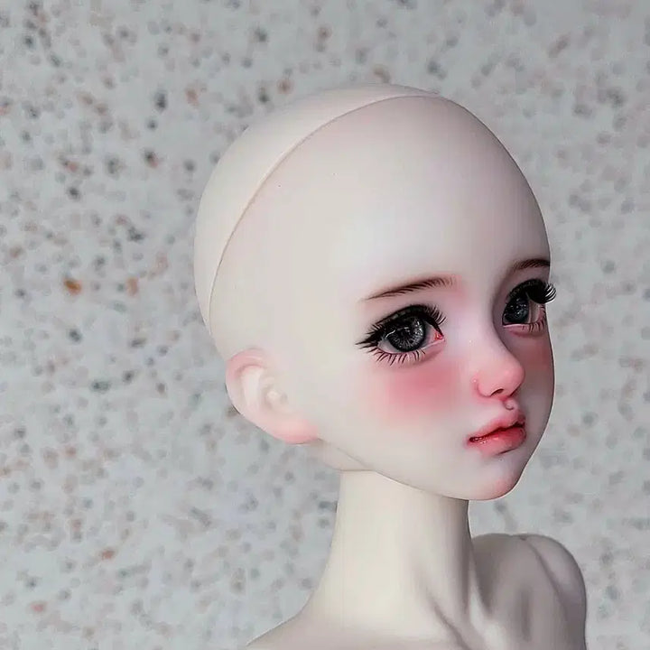 [BUNJANG] MSD Size Ball-Jointed Doll Head (Nansing Type) - Unspecified Skin Tone / 풀박스 구관 msd 헤드 구체관절인형 메이크업된 헤드