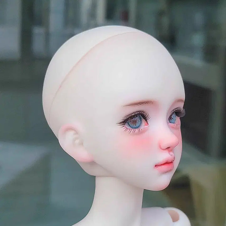 [BUNJANG] MSD Size Ball-Jointed Doll Head (Nansing Type) - Unspecified Skin Tone / 풀박스 구관 msd 헤드 구체관절인형 메이크업된 헤드