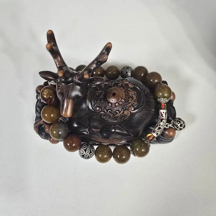 [BUNJANG] Deer Figurine with "Yilupingan" Inscription Interior Decor / 사슴 장식품