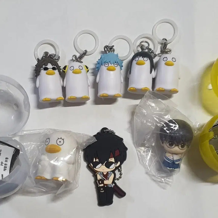 [BUNJANG] Gintama Mezushi Rubber Strap &amp; Machiboke Figure Set / 은혼 메지루시 긴토키 카구라 카츠라엘리자베스사카모토+히지카타 러버스트랩 + 신파치 엘리자베스 마치보케 피규어