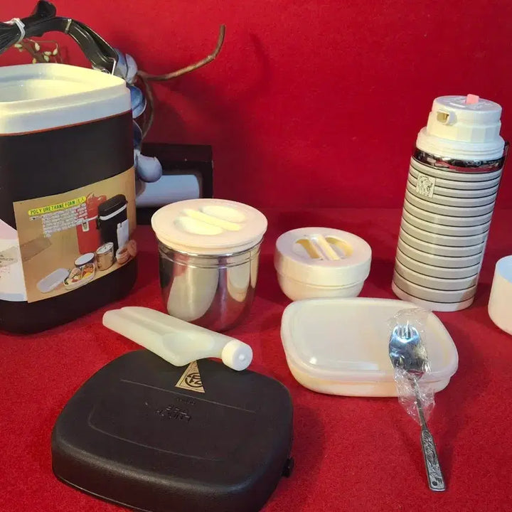 [BUNJANG] Vintage Insulated Rice Container and Water Bottle Set / 옛날 보온밥통과 보온물통