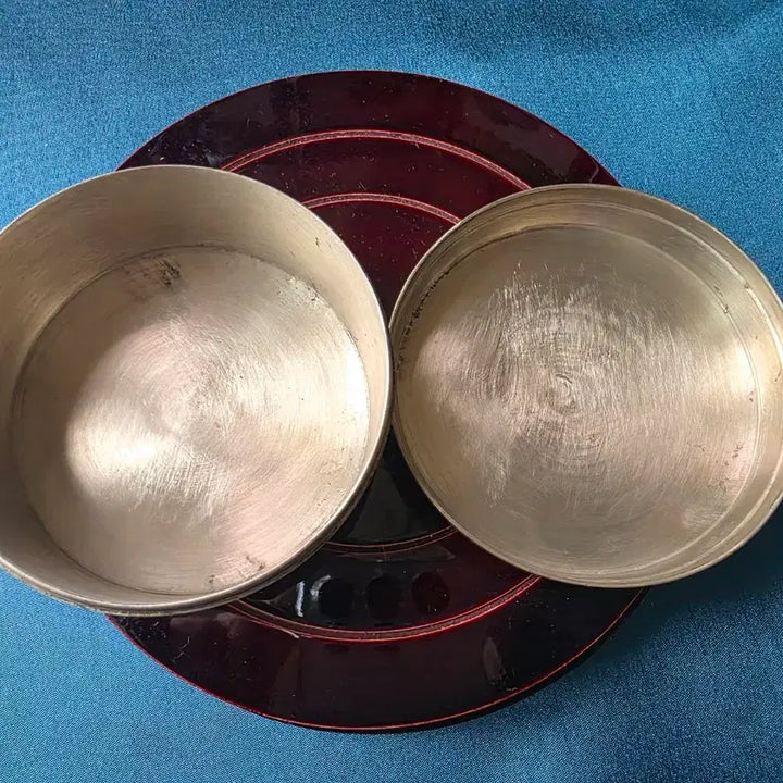 [BUNJANG] Vintage Brass Round Box with Concentric Circle Engraving / 빈티지 황동 유기합/동심원문 소형 동합-향합 7.6cm