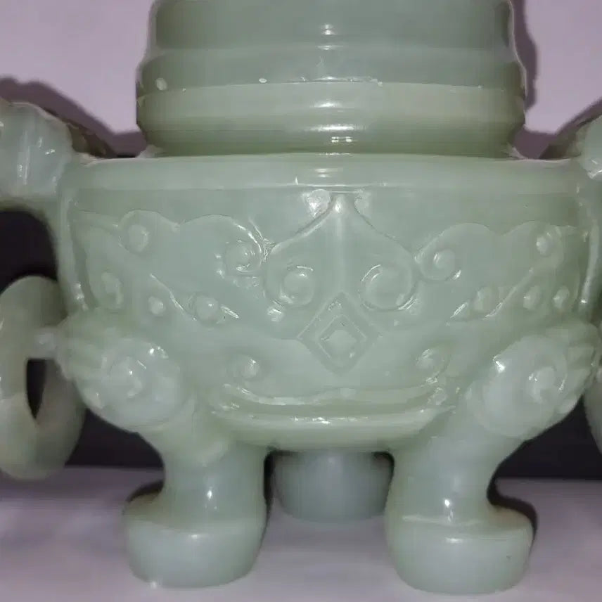 [BUNJANG] Antique High-Quality Jade Carved Incense Burner / 추천 오래된 고품질 향로 옥 조각품