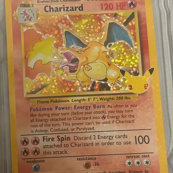 [BUNJANG] Pokemon Card North America 25th Anniversary Charizard Single Card / 무료배송)포켓몬카드 북미 25주년 리자몽 싱글카드+서비스