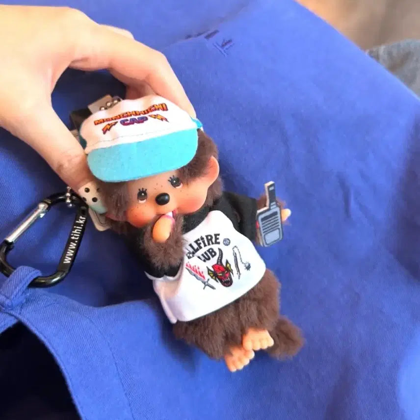 [BUNJANG] Monchhichi Hellfire Club Keychain / 몬치치 헬파이어 클럽 키링 몬치치 인형