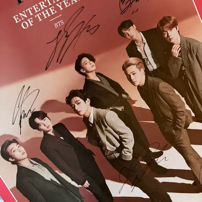 [BUNJANG] BTS (Bangtan Boys) TIME Magazine Autographed Poster / 타임지 방탄소년단 친필 사인 포스터 비매 BTS 방탄 TIME 60*80cm