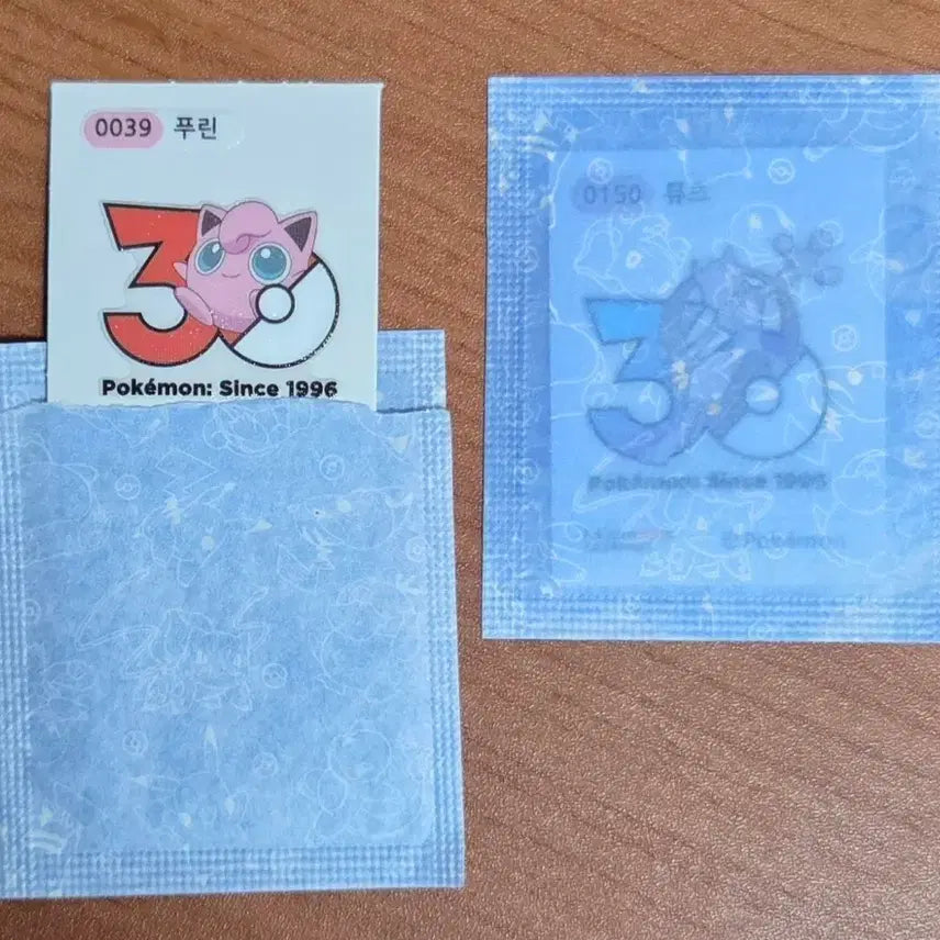 [BUNJANG] Mewtwo &amp; Jigglypuff 30th Anniversary Stickers Bundle Set / 30주년 뮤츠, 푸린 띠부씰 일괄
