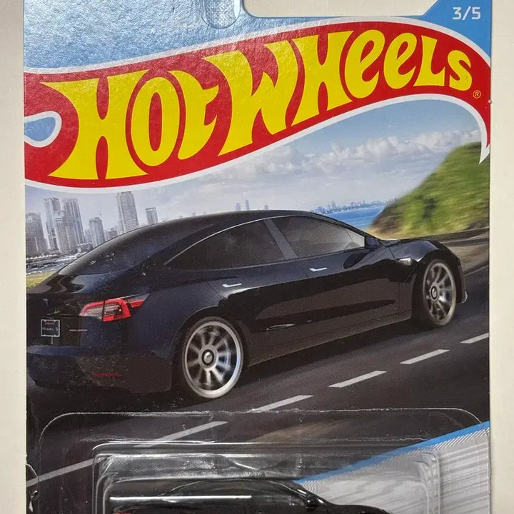 [BUNJANG] Hot Wheels 1:64 Tesla Model 3 Basic Die-cast - Black / 1:64 핫휠 베이직 테슬라 모델 3 블랙 단순개봉 무하자