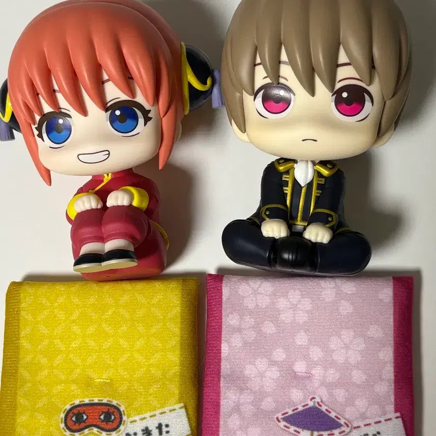 [BUNJANG] Gintama Kagura &amp; Sougo Look Up Figures Bundle with Bonus Cushion (First Edition) / 은혼 카구라, 소고 룩업 일괄 (특전 방석 포함)
