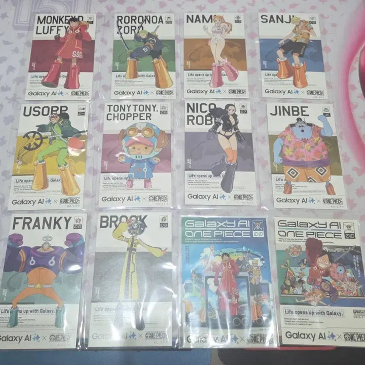 [BUNJANG] One Piece x Samsung Galaxy AI Collaboration Card Set with Sticker and Keychain / 일본한정 원피스 x 삼성갤럭시AI 콜라보 카드 Set