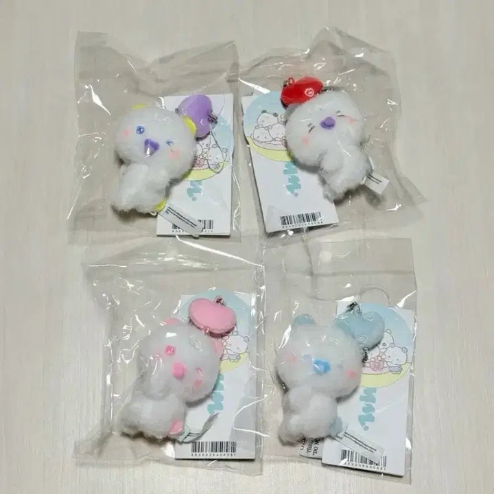 [BUNJANG] PLAVE Baby Mmemo Mobile Charm Keyring Plush Dolls Set / 플레이브 베이비 므메미무 모바일 참 키링 인형 몌무 뫄 미므 므모