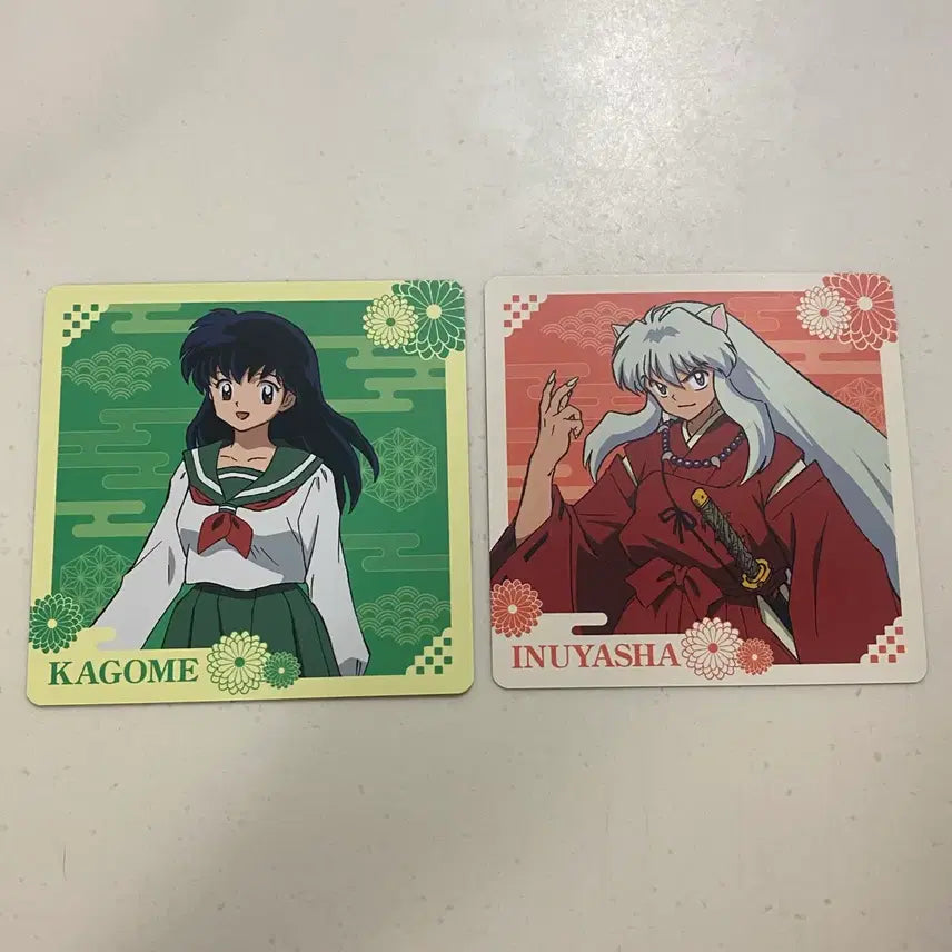 [BUNJANG] Inuyasha Popup Exclusive Coaster Set - Inuyasha &amp; Kagome / [2종일괄] 이누야샤 팝업 특전 코스터 이누야샤, 카고메(가영)