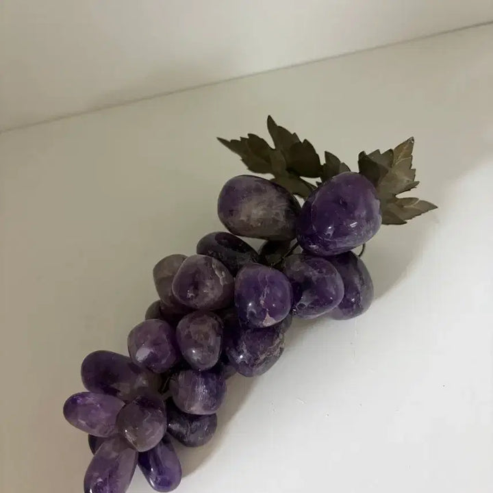 [BUNJANG] Vintage Natural Amethyst Grapes Cluster Objet / 빈티지 천연 자수정 포도송이 오브제 / Amethyst Stone Grapes