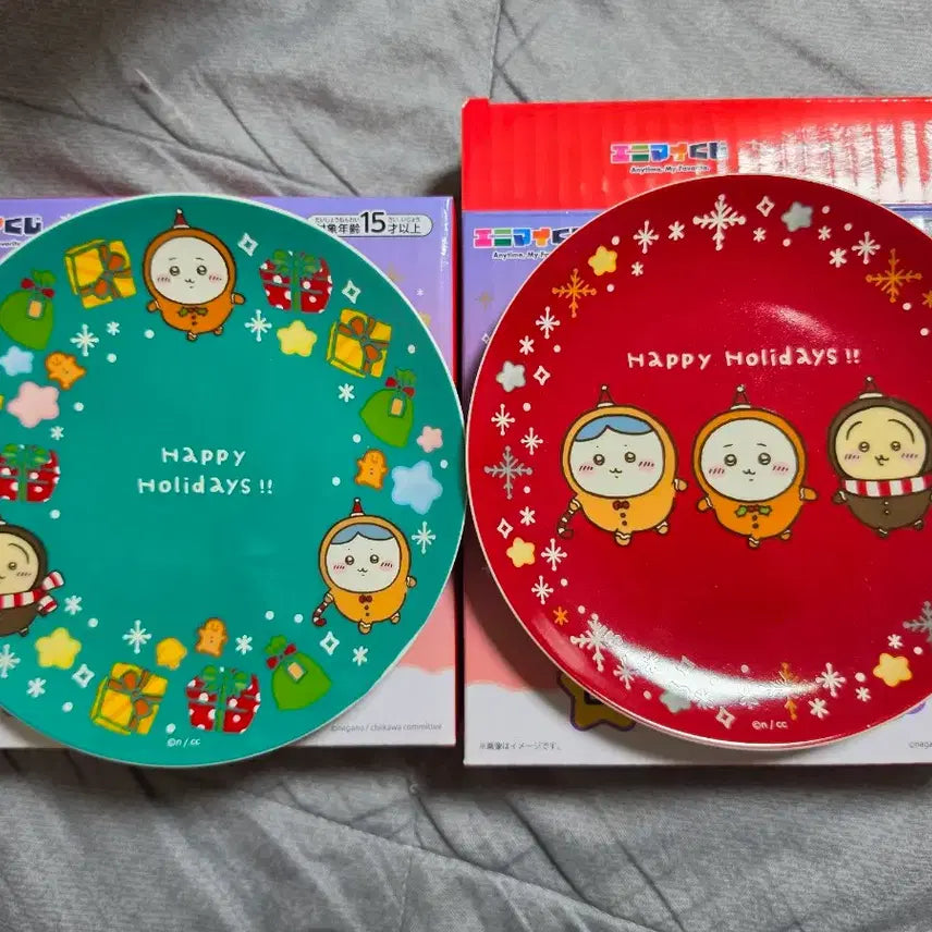 [BUNJANG] Cheekawa Christmas Holiday Plate / 먼작귀 치이카와 크리스마스 홀리데이 E상 접시팝니다