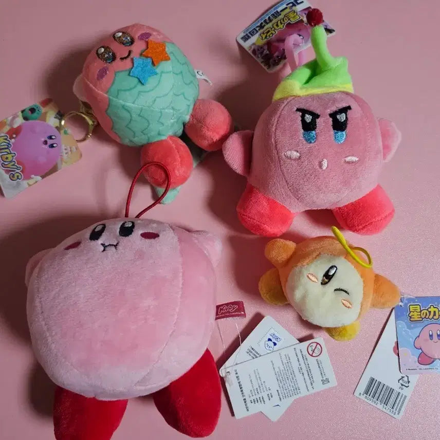 [BUNJANG] Kirby 4-Piece Set Plush Toys / 커비 인형 4개 세트 일괄가격