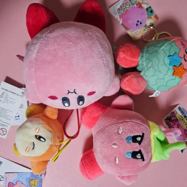 [BUNJANG] Kirby 4-Piece Set Plush Toys / 커비 인형 4개 세트 일괄가격