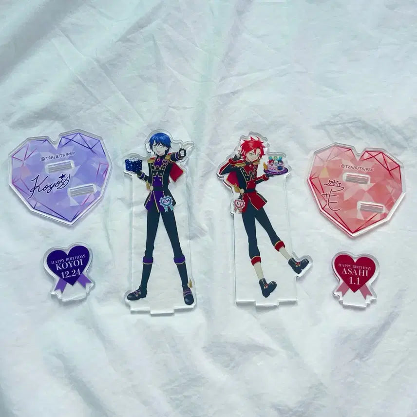[BUNJANG] Pripara WITH Asahi Mitaka &amp; Koyoi Takase Acrylic Stand / (개별) 프리파라 위드 WITH 남프리 단프리 미타카아사히 타카세코요이 태양 노을 해피프리 아크릴스탠드 아크스타 킹투어