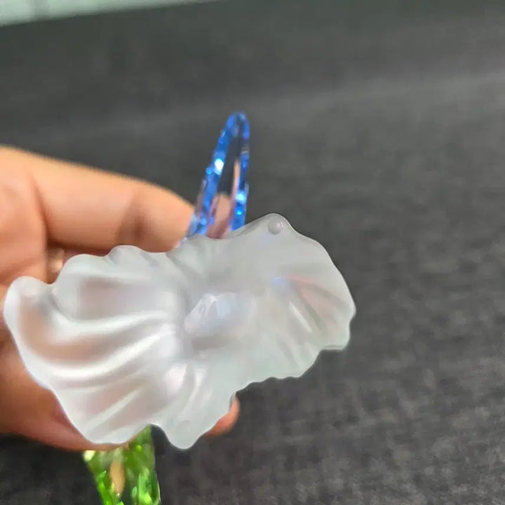 [BUNJANG] Swarovski Crystal Lovebirds Figurine / 스와로브스키 크리스탈 앵무새 커플 피겨린 백조각인 빈티지