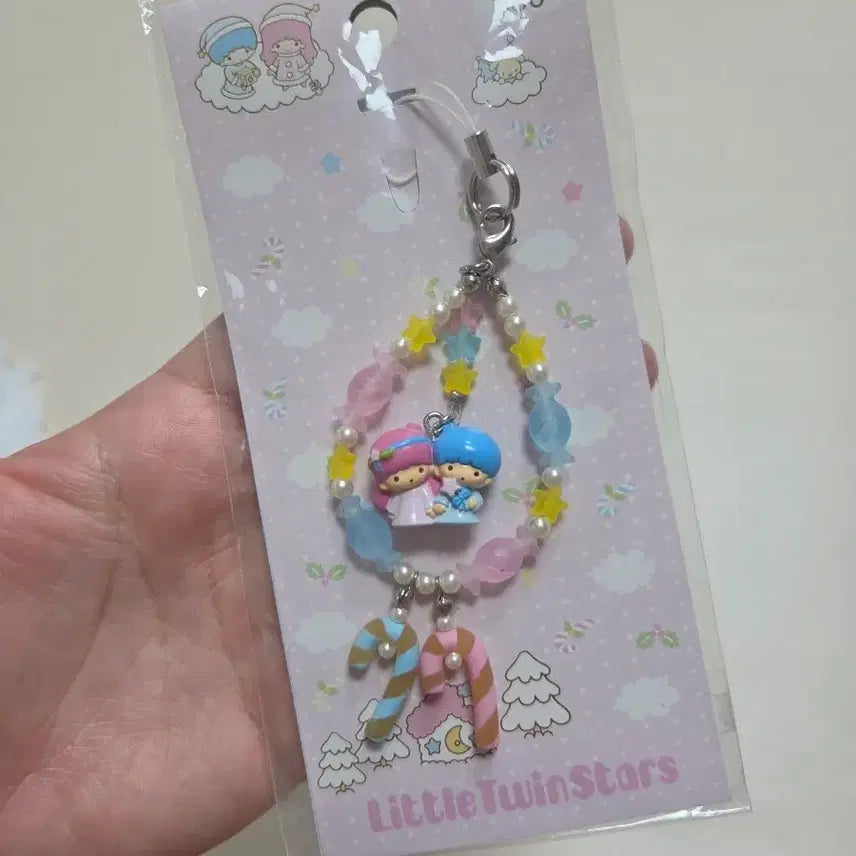 [BUNJANG] Little Twin Stars Kiki &amp; Lala 2002 Candy Strap Figure / 고전키키라라 리틀트윈스타 피규어 사탕 스트랩