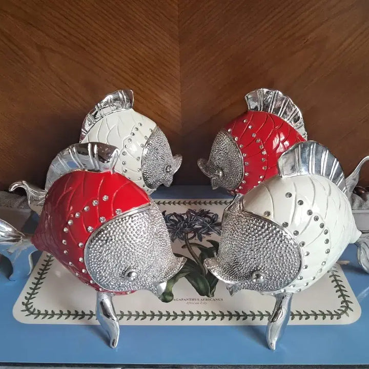 [BUNJANG] Luxury Fish Sculpture Set (4 Pieces) / 명품 붕어 작품 4개 세트