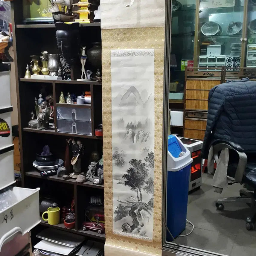 [BUNJANG] 1950s Japanese Landscape Painting Scroll / 1950 일본 산수화 족자