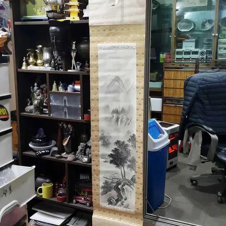 [BUNJANG] 1950s Japanese Landscape Painting Scroll / 1950 일본 산수화 족자