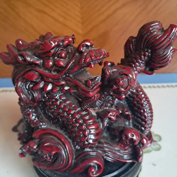 [BUNJANG] Dragon Sculpture with Wooden Base / 용. 용. 용 작품