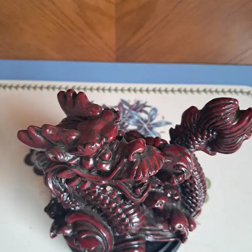 [BUNJANG] Dragon Sculpture with Wooden Base / 용. 용. 용 작품