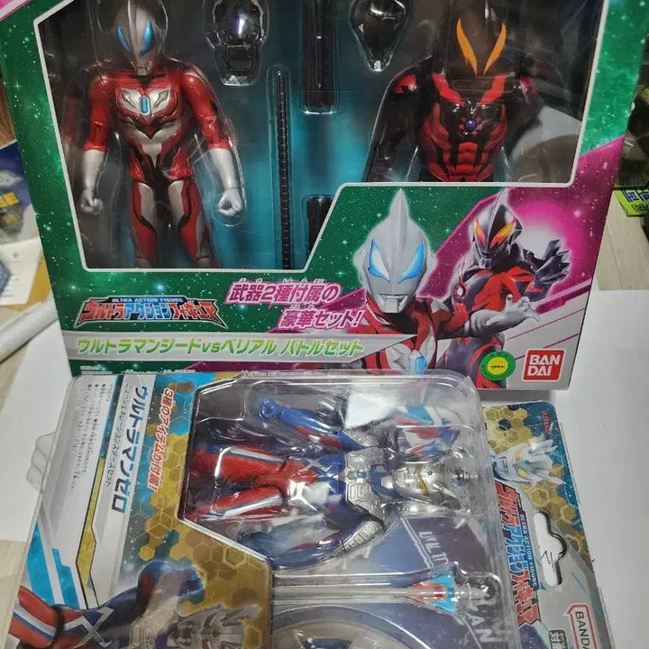 [BUNJANG] Ultraman Gide vs Belial Battle Set &amp; Ultraman Zero Figure / 울트라맨 지드 vs 베리알 배틀 세트 &amp; 울트라맨 제로 피규어