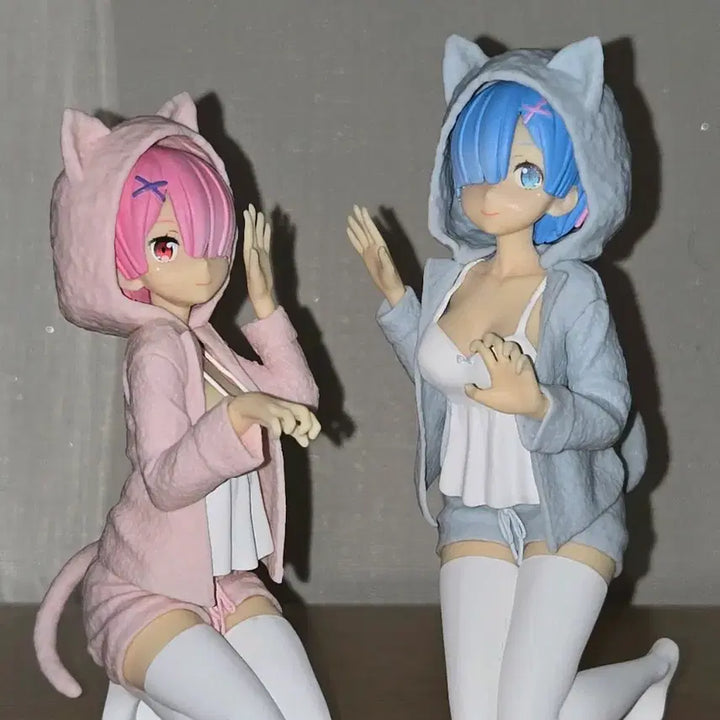 [BUNJANG] Re:Zero Rem Ram Nekomimi Mode Figure Prize A / 리제로 렘 람 냥코모드 피규어 쿠지 A상