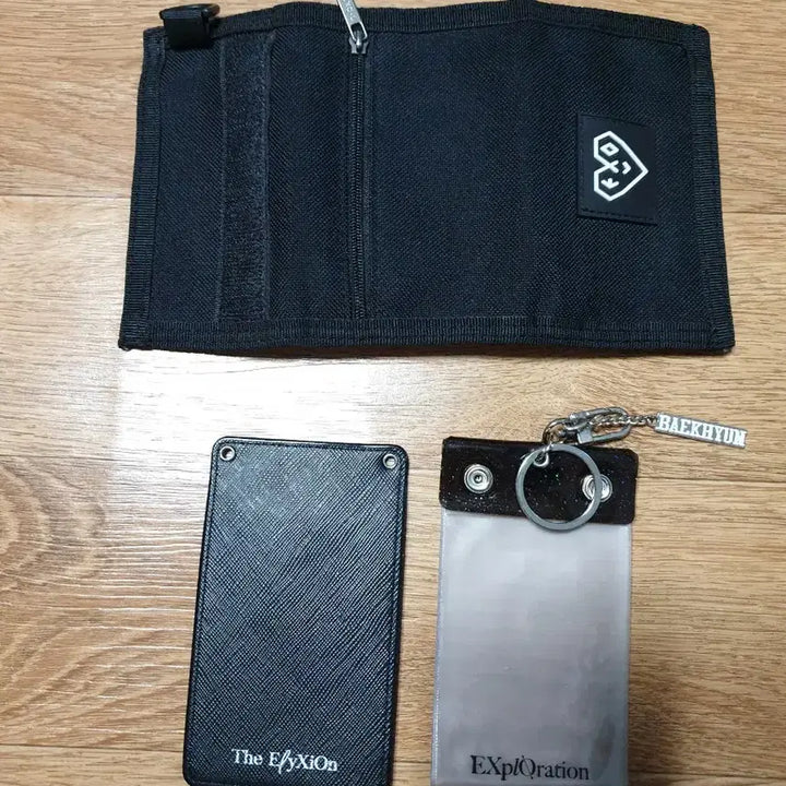 [BUNJANG] EXO Baekhyun Tri-Fold Wallet + Card Holder Set / EXO BAEKHYUN 삼단지갑 + 카드지갑