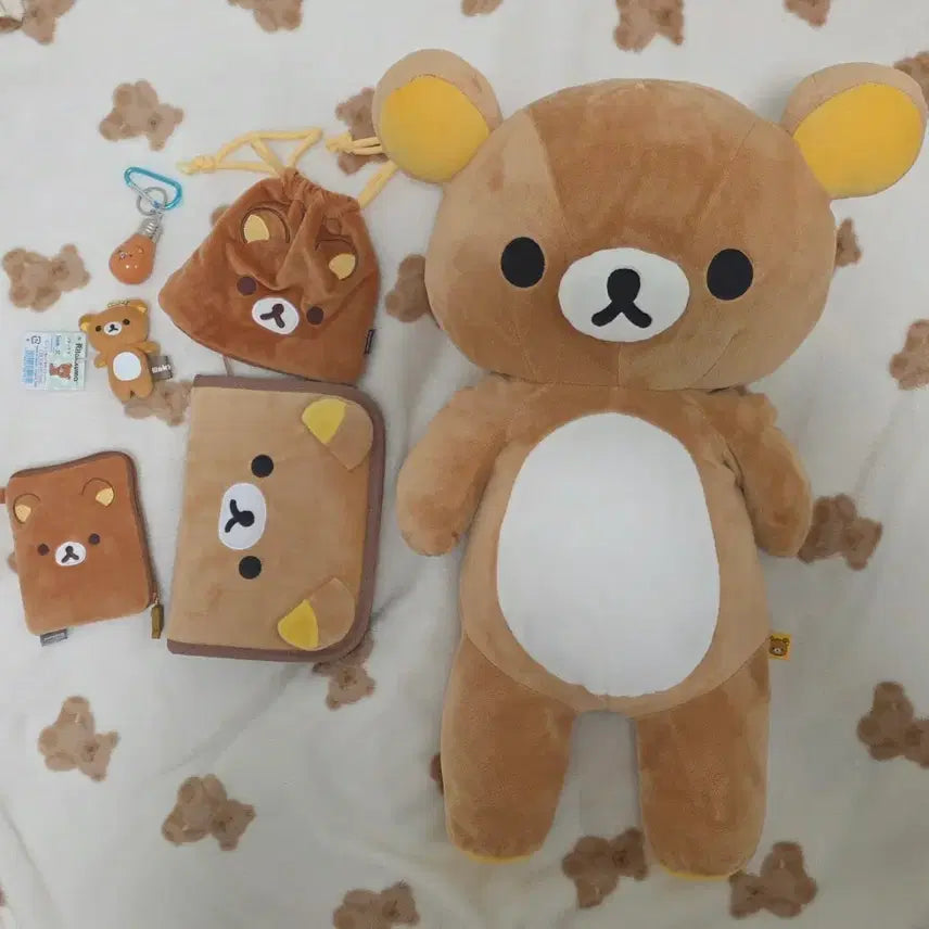 [BUNJANG] Rilakkuma Doll Multi Case Pouch Gacha Screen Cleaner Set / [무배] 리락쿠마 인형 멀티케이스 파우치 가챠 액정 클리너 세트