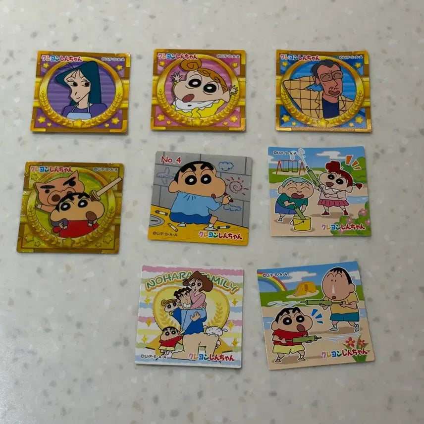[BUNJANG] Crayon Shin-chan Choco-bi Stickers Bundle Set / 짱구 초코비 스티커 8개 일괄