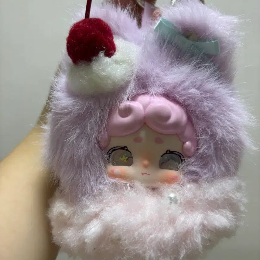 [BUNJANG] Bamtooki V3 Cherry Muffin Purple Doll Keychain / 밤토끼 V3 체리머핀 보라